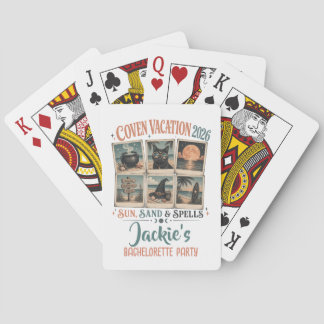 Coven Vacation Sun Sand Spells Bachelorette Custom Playing Cards