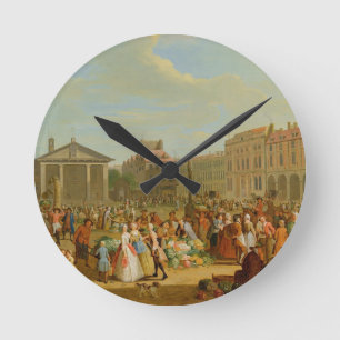 Covent Garden, c.1726 (oil on copper) Round Clock