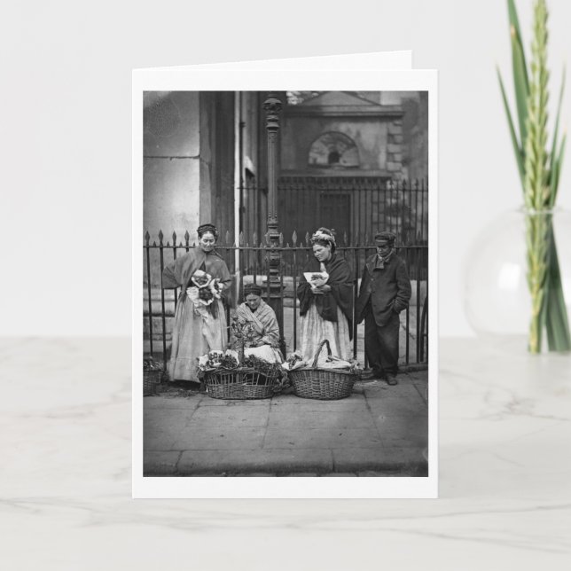 Covent Garden Flower Women, from 'Street Life in L Card (Front)