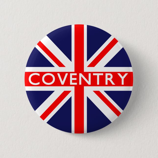 Coventry : British Flag 6 Cm Round Badge (Front)