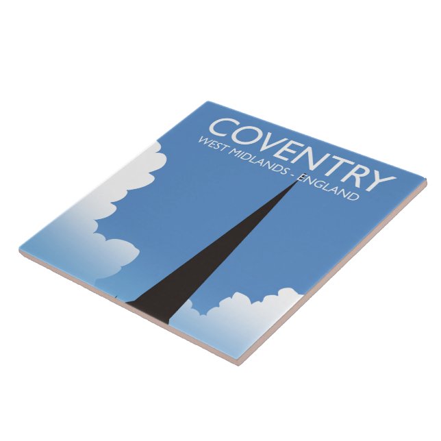 Coventry West Midlands England Train travel poster Ceramic Tile (Side)