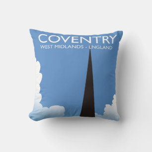 Coventry West Midlands England Train travel poster Cushion