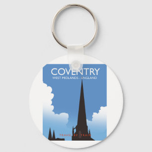 Coventry West Midlands England Train travel poster Key Ring