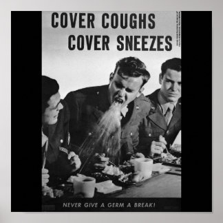 Cover coughs cover sneezes poster