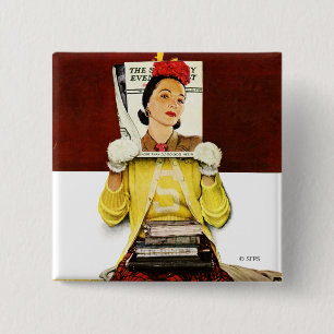 Cover Girl 15 Cm Square Badge
