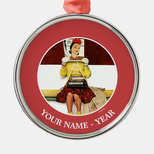 Cover Girl Metal Tree Decoration (Front)