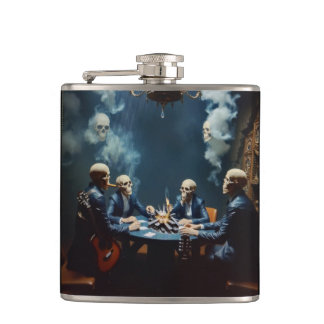 Cover Graumetall Who caresses the devil s. fur Hip Flask