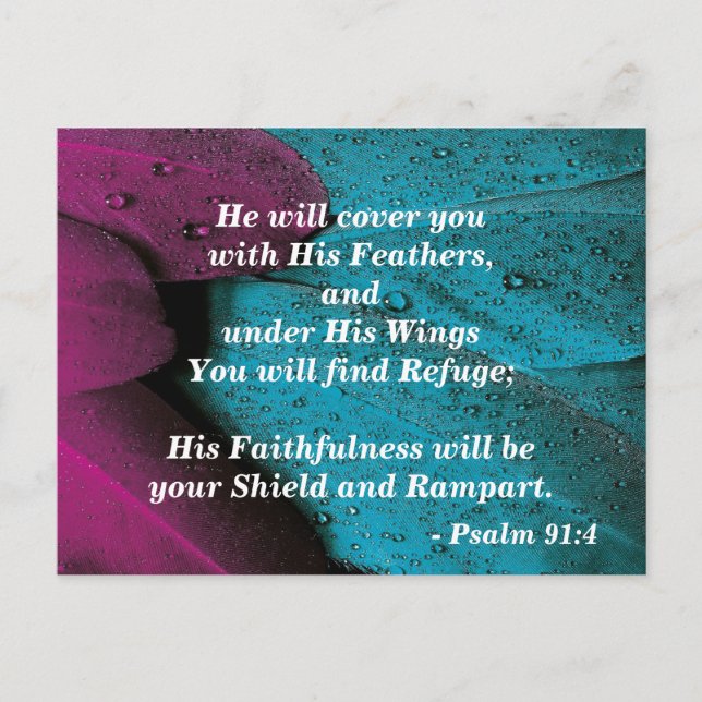 Cover Me With Your Feathers Postcard (Front)