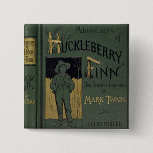 Cover of 'Adventures of Huckleberry Finn' by Mark 15 Cm Square Badge