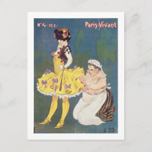 Cover of 'Paris-Vivant' Magazine, 1901 (colour lit Postcard