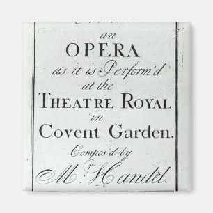Cover of Sheet Music for Alcina Magnet