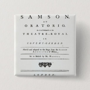 Cover of Sheet Music for Samson 15 Cm Square Badge