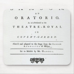 Cover of Sheet Music for Samson Mouse Pad