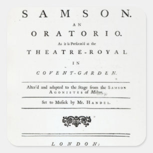 Cover of Sheet Music for Samson Square Sticker