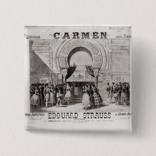Cover of the score of piano quadrille 15 cm square badge