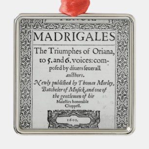 Cover to the Tenor part Metal Tree Decoration