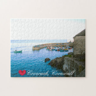 Coverack Harbor Post Office & Fishing Boat Photo  Jigsaw Puzzle
