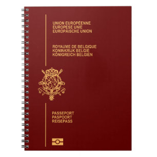 Covered Belgian passport Notebook