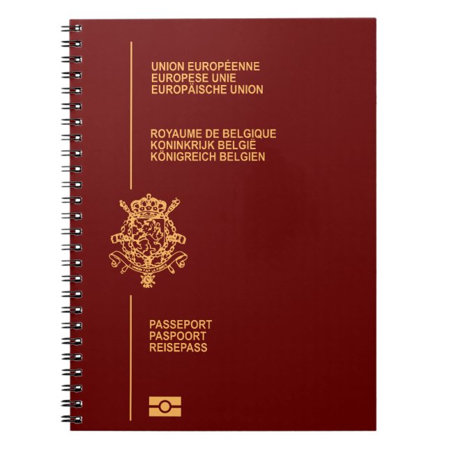 Covered Belgian passport Notebook (Front)