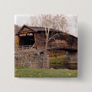 Covered Bridge 15 Cm Square Badge