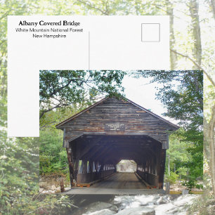 Covered Bridge Albany New Hampshire Photographic Postcard