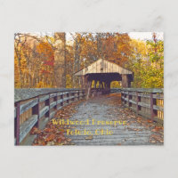 "Covered Bridge at Wildwood Preserve In Autumn"