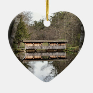 Covered Bridge Ceramic Ornament