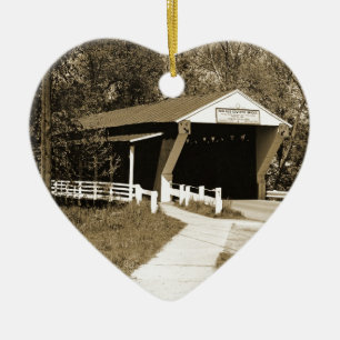 Covered Bridge Ceramic Tree Decoration