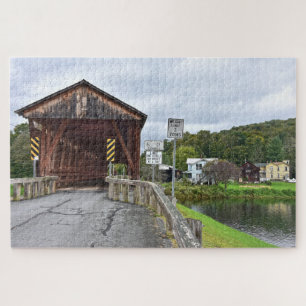 Covered Bridge, Downsville, New York Jigsaw Puzzle