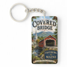 Covered Bridge Fryeburg Maine Rectangle Acrylic