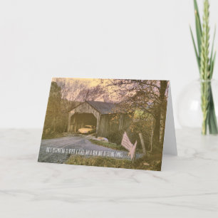 COVERED BRIDGE Greeting Card