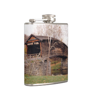 Covered Bridge Hip Flask
