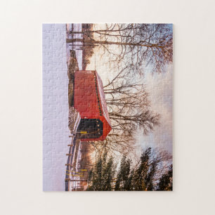 Covered Bridge in Frederick County Maryland Jigsaw Puzzle