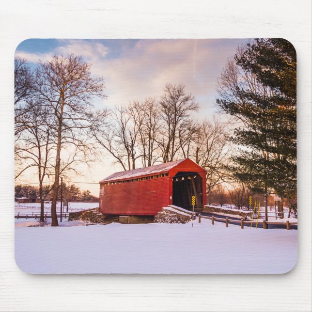 Covered Bridge in Frederick County Maryland Mouse Pad (Front)