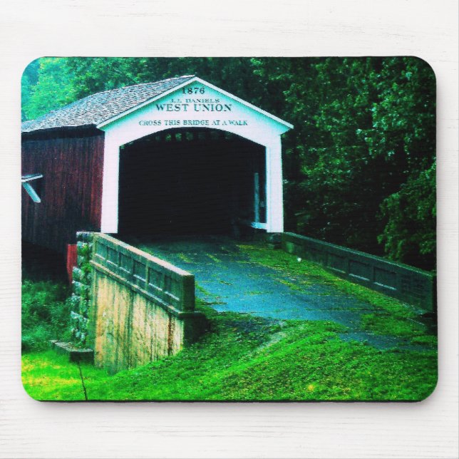 covered bridge in Indiana Mouse Pad (Front)