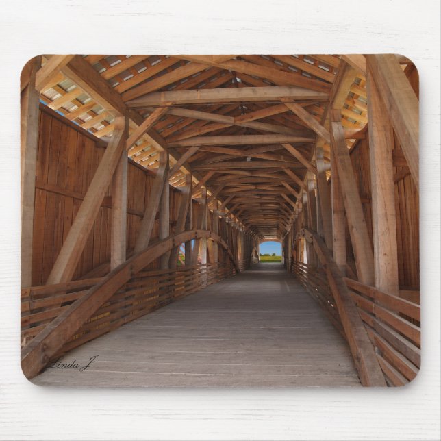 Covered Bridge in Indiana Mousepad (Front)