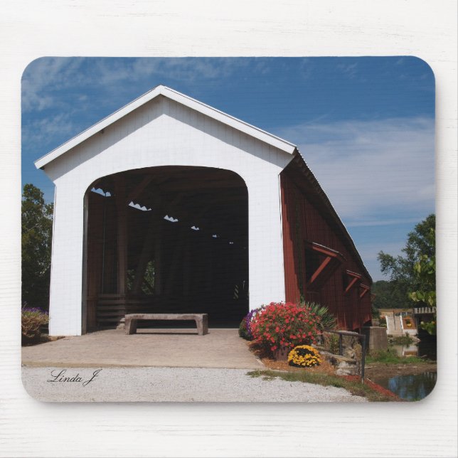 Covered Bridge in Indiana Mousepad (Front)