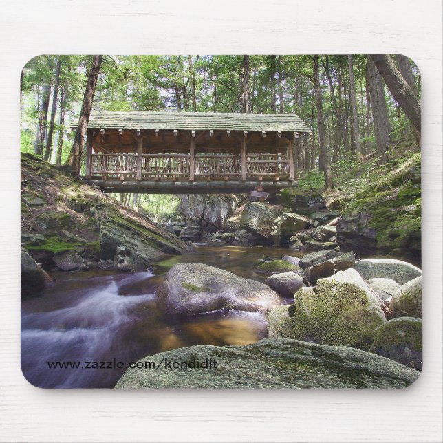 Covered Bridge in the Adirondacks Mouse Pad (Front)