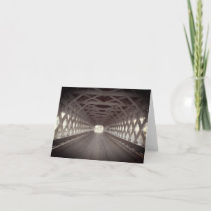 Covered Bridge Interior Geometry Note Card
