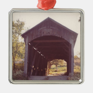 Covered Bridge Metal Tree Decoration