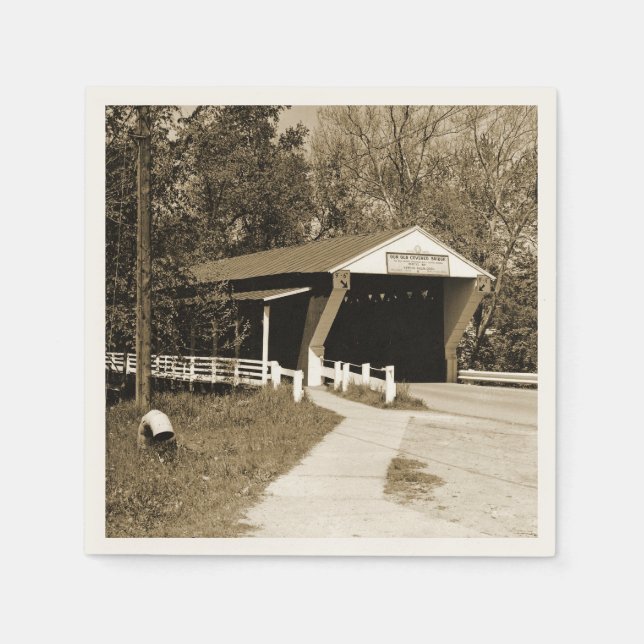 Covered Bridge Napkin (Front)