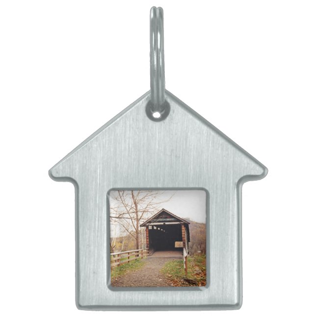 Covered Bridge Pet Tag (Front)