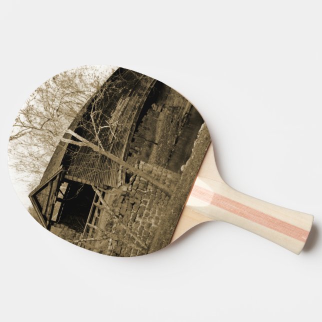 Covered Bridge Ping Pong Paddle (Side)
