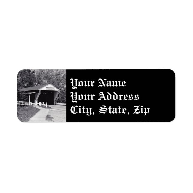 Covered Bridge Return Address Label (Front)