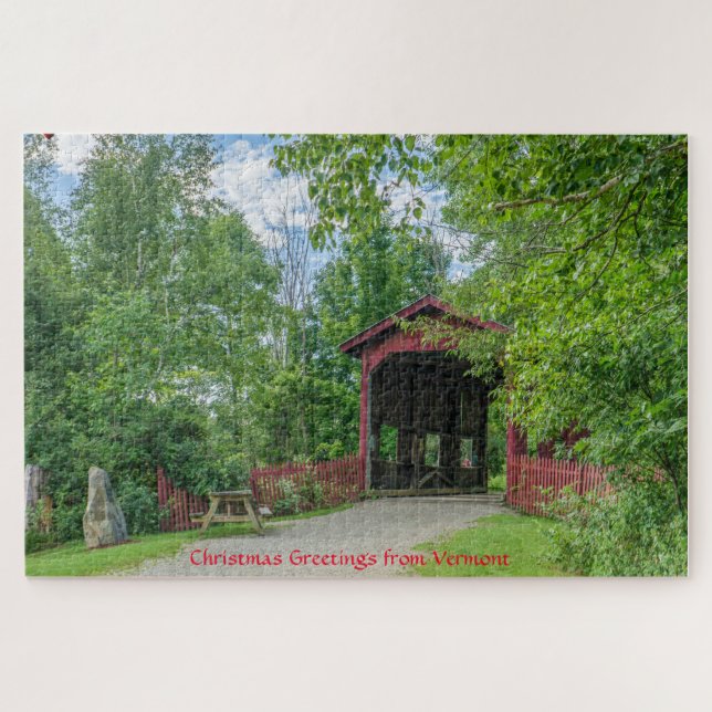 Covered Bridge Vermont Jigsaw Puzzle (Horizontal)