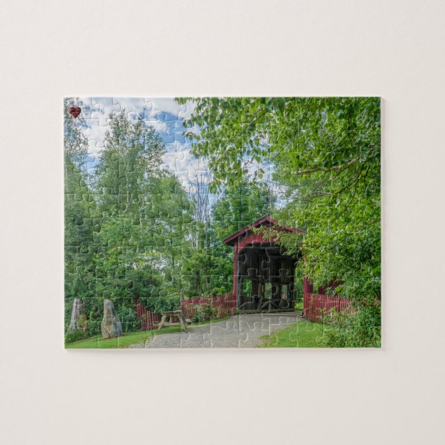 Covered Bridge Vermont Jigsaw Puzzle (Horizontal)