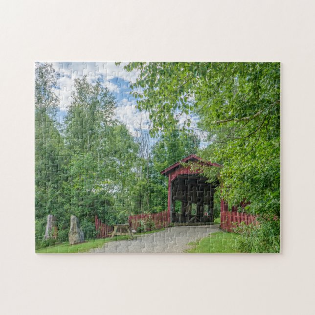 Covered Bridge Vermont. Jigsaw Puzzle (Horizontal)