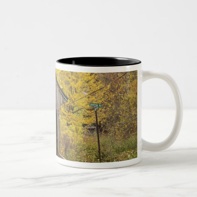 Covered bridge, Vermont, USA 2 Two-Tone Coffee Mug (Right)