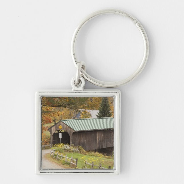 Covered bridge, Vermont, USA Key Ring (Front)