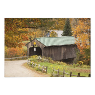 Covered bridge, Vermont, USA Photo Print